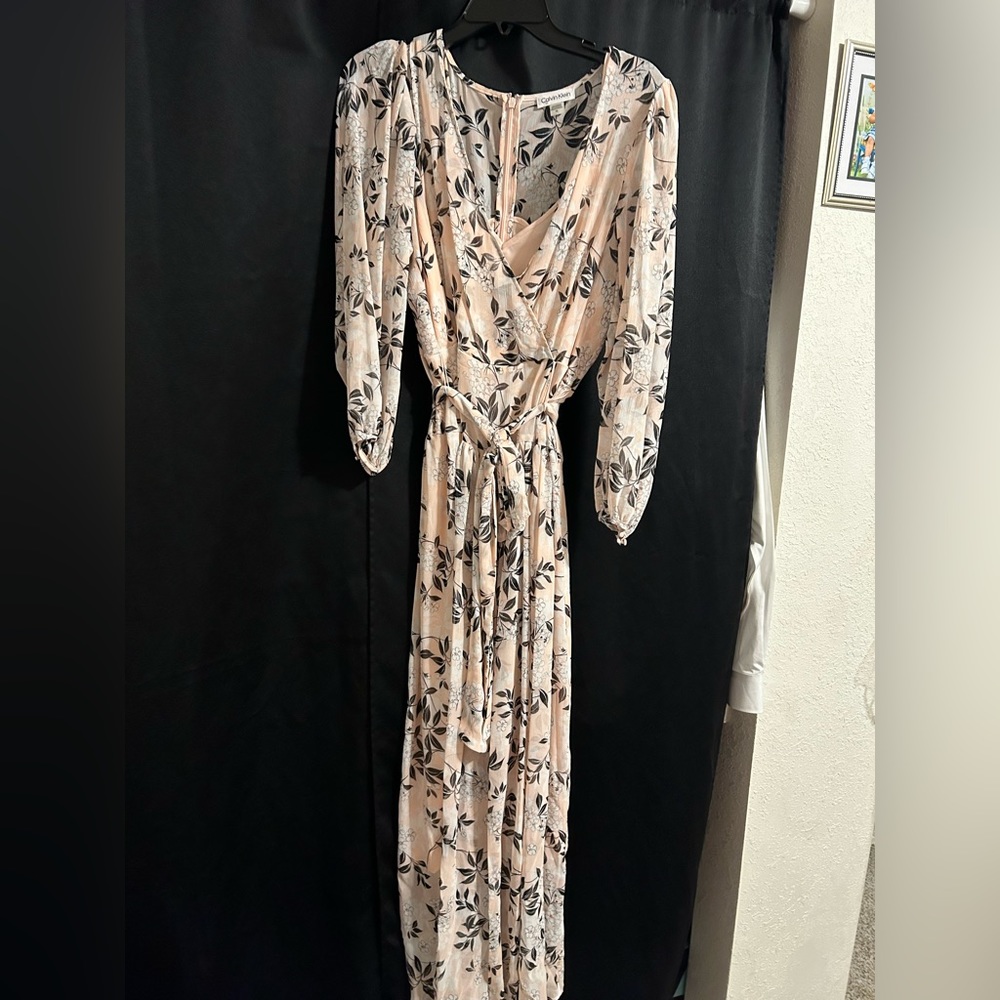 Calvin Klein long sleeve maxi dress